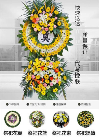 安徽阜阳市颍上县迪沟镇花圈代送